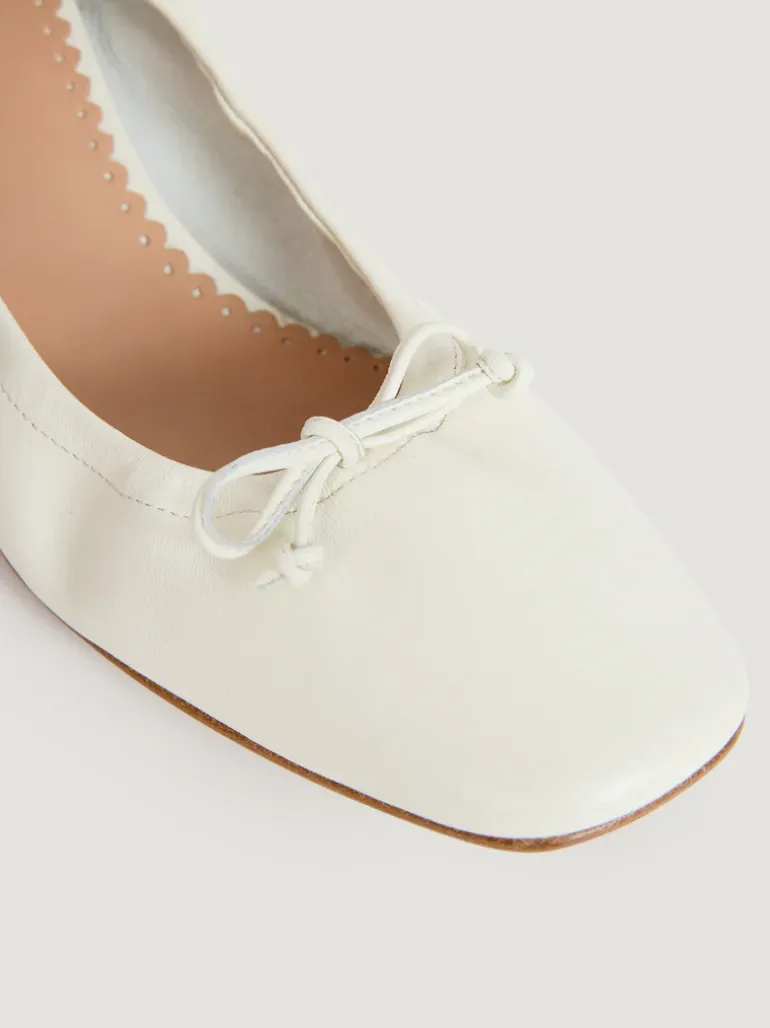 Souliers>Rouje Ballerines NICOISE CuirBlanc