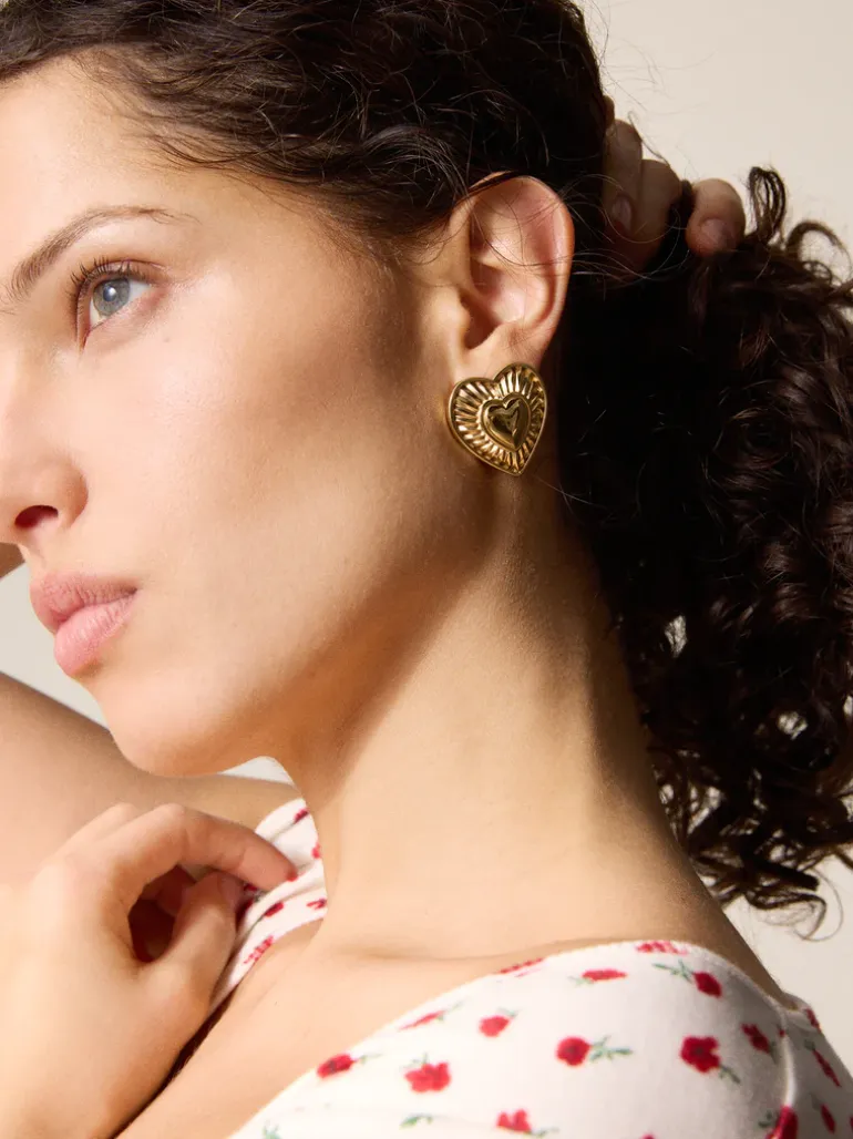 Bijoux>Rouje Boucles d'oreilles DONNA UniOrVieilli