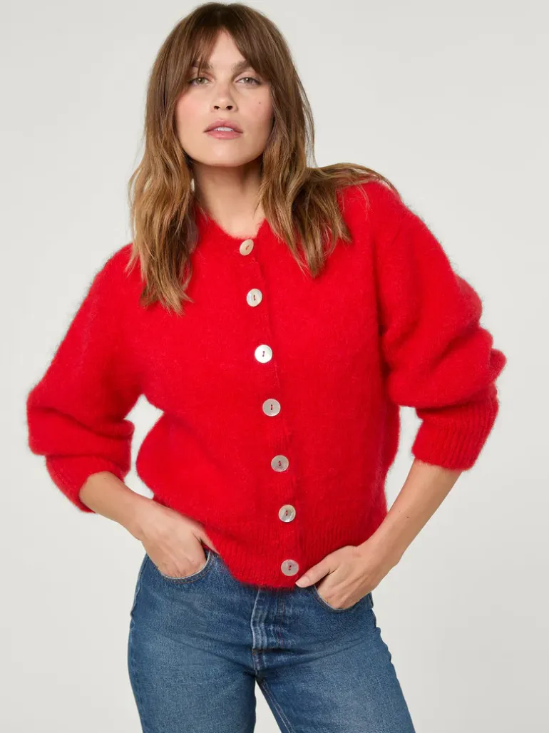 Mailles>Rouje Cardigan MAINA UniRouge