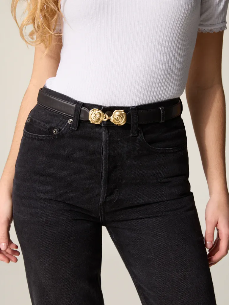 Ceintures>Rouje Ceinture BOUQUET CuirNoir