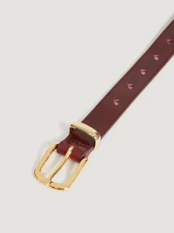 Ceintures>Rouje Ceinture COEUR CuirBordeaux