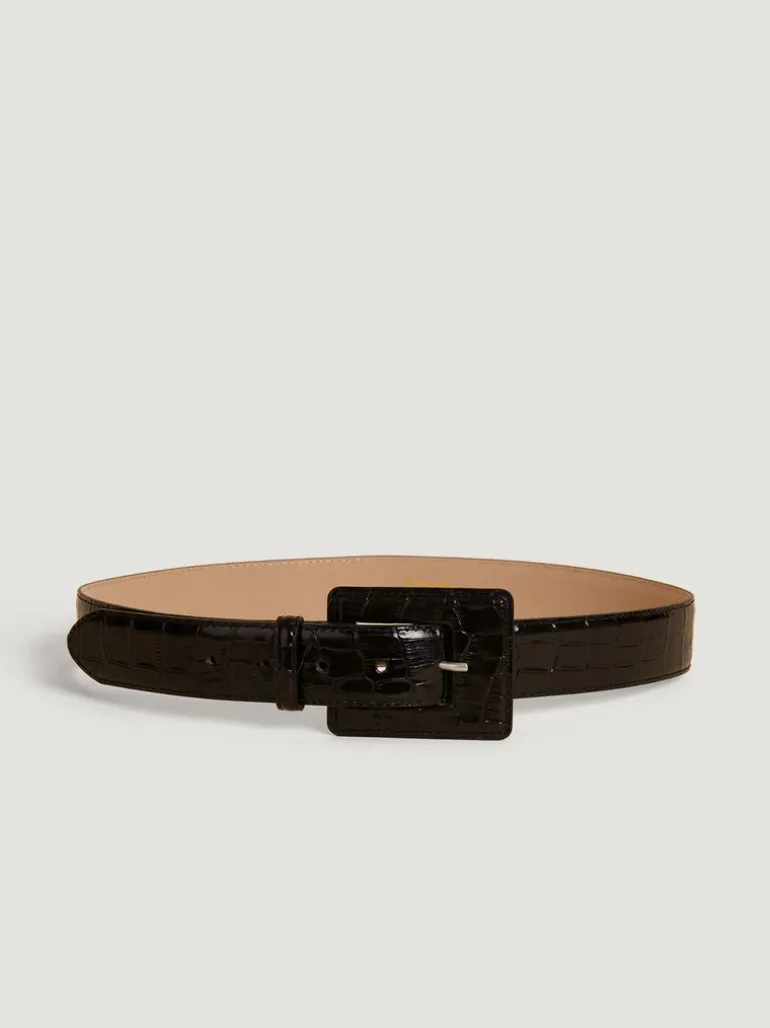 Ceintures>Rouje Ceinture NAWEL CrocoNoir