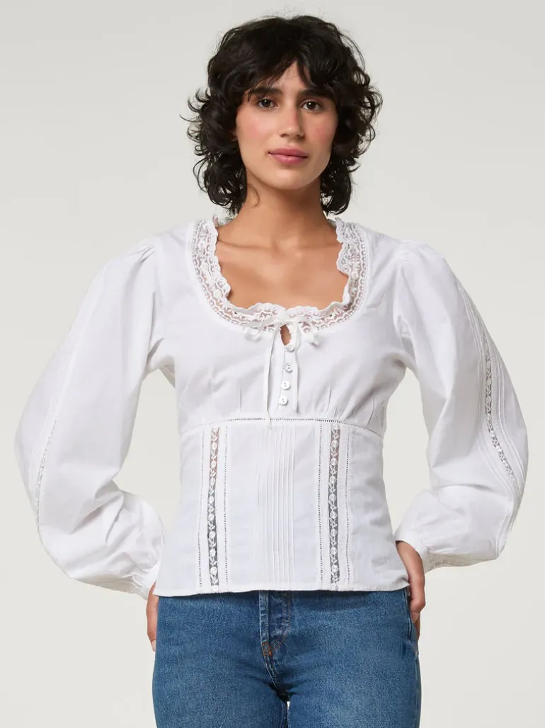 Tops>Rouje Chemise ANNETTE UniBlanc