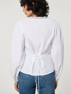 Tops>Rouje Chemise ANNETTE UniBlanc