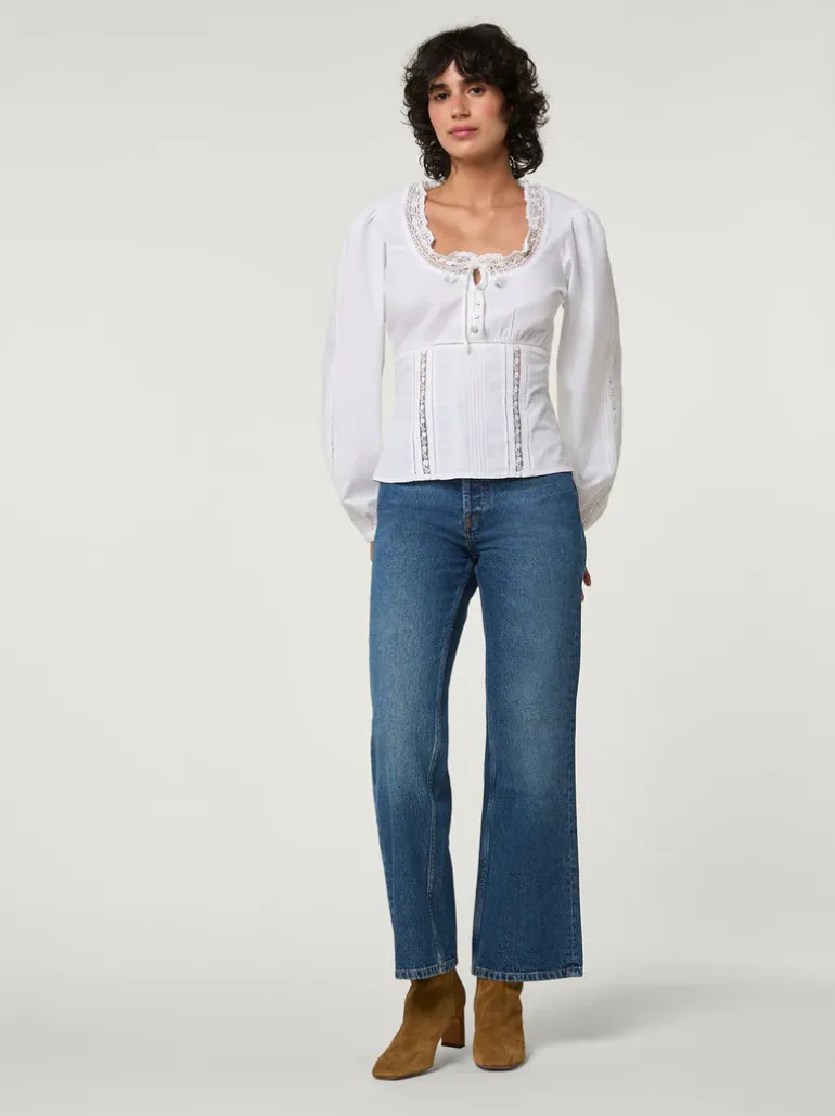 Tops>Rouje Chemise ANNETTE UniBlanc