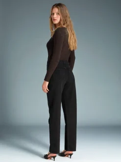 Denim|Jeans Droits>Rouje Jeans ABBESSES DENIMNOIRSTONESIMPLE