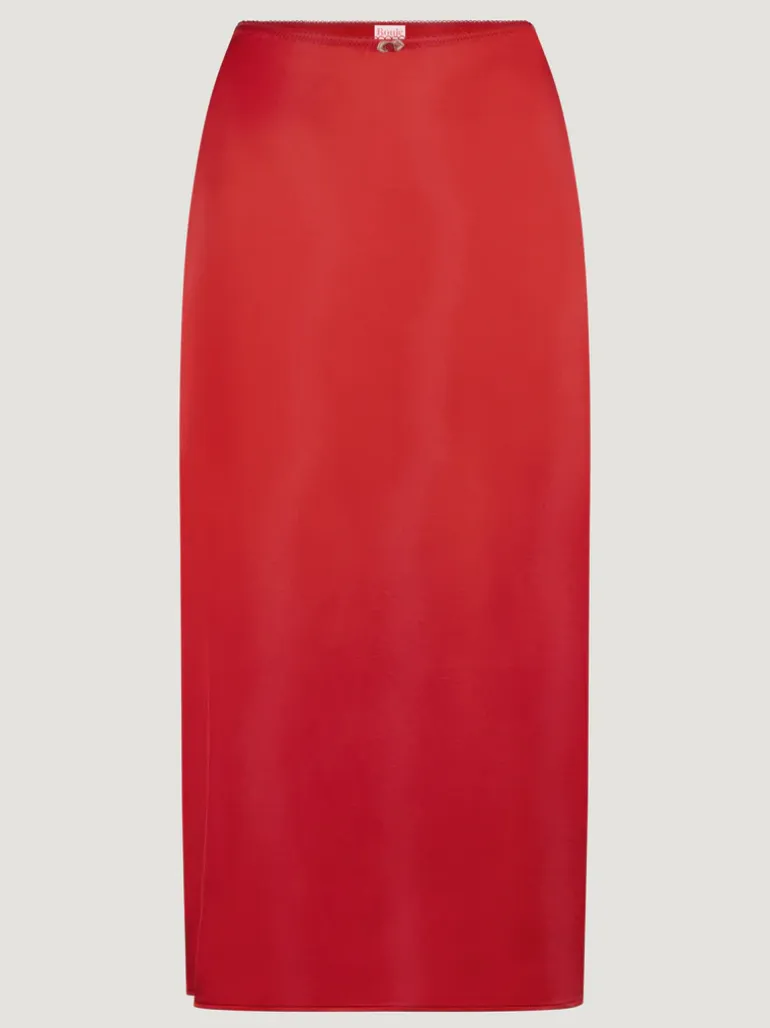 Jupes>Rouje Jupe NAELLA SATINROUGE