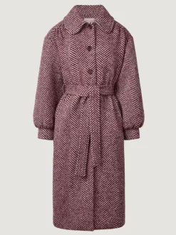 Manteaux & Vestes>Rouje Manteau GERARD ChevronBordeaux