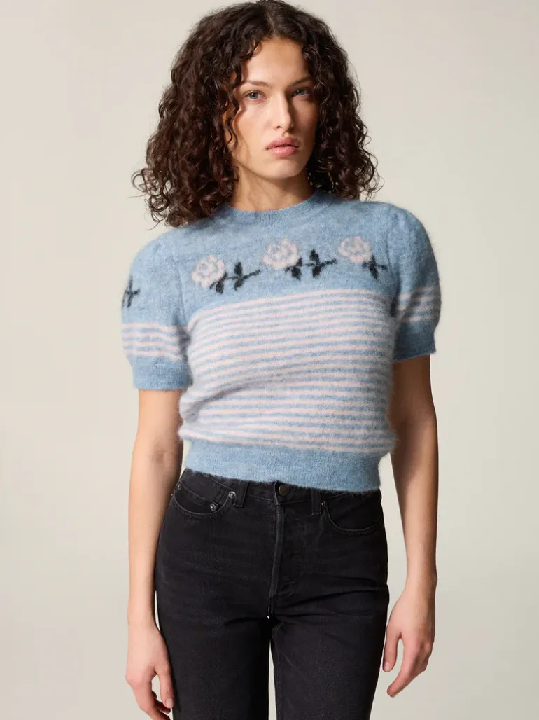 Mailles>Rouje Pull PALOME RayéBleu