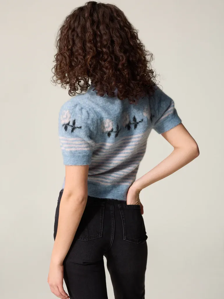 Mailles>Rouje Pull PALOME RayéBleu