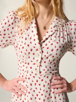 Robes>Rouje Robe ANAIS FLEURETTESAUVAGEECRU