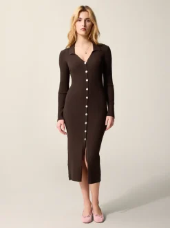 Robes|Mailles>Rouje Robe AURE UniMarron