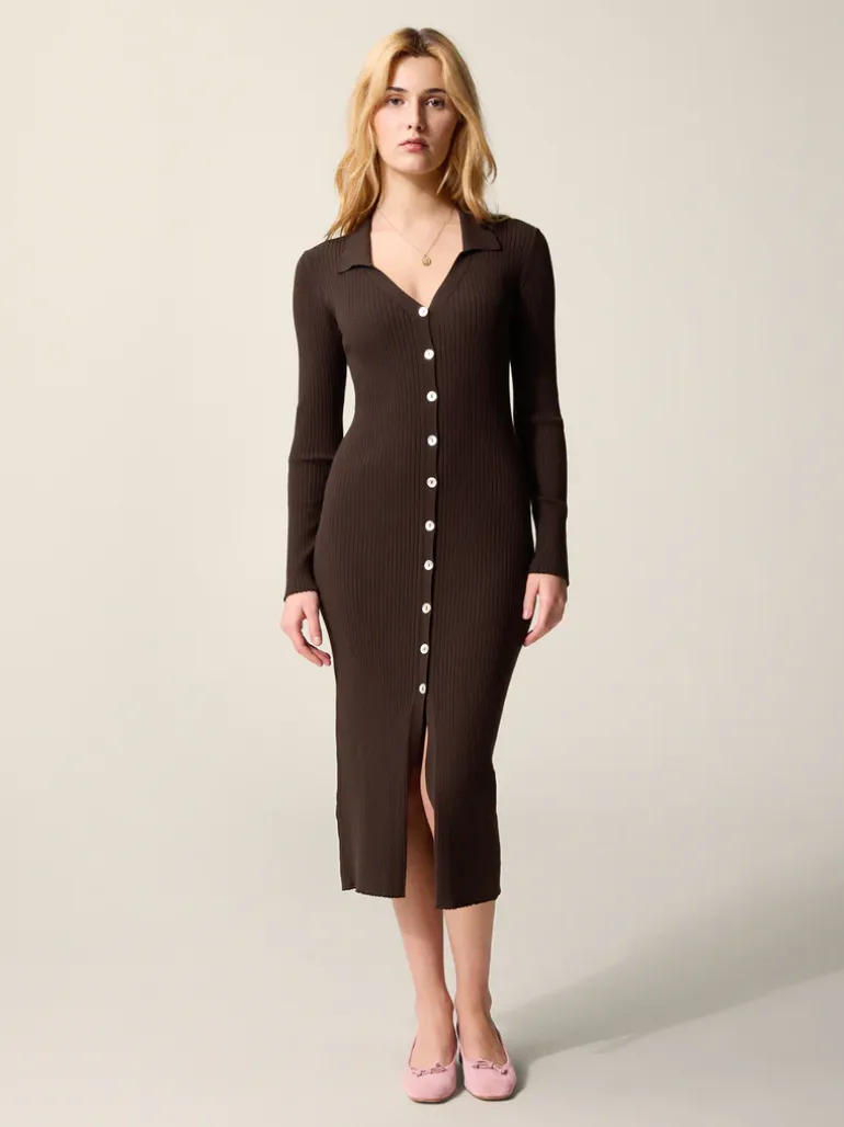 Robes|Mailles>Rouje Robe AURE UniMarron