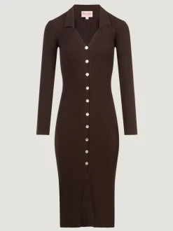 Robes|Mailles>Rouje Robe AURE UniMarron
