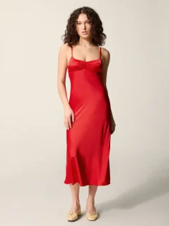 Robes>Rouje Robe JOSEPHINA SATINROUGE