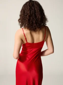 Robes>Rouje Robe JOSEPHINA SATINROUGE