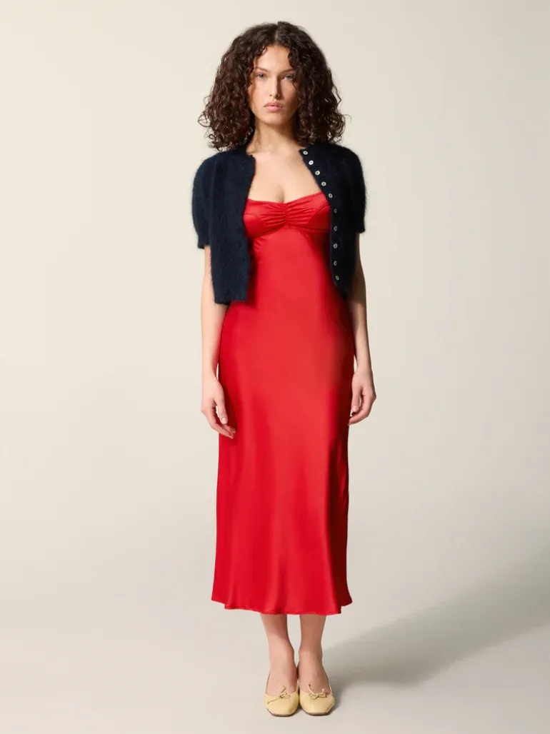 Robes>Rouje Robe JOSEPHINA SATINROUGE