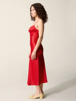 Robes>Rouje Robe JOSEPHINA SATINROUGE