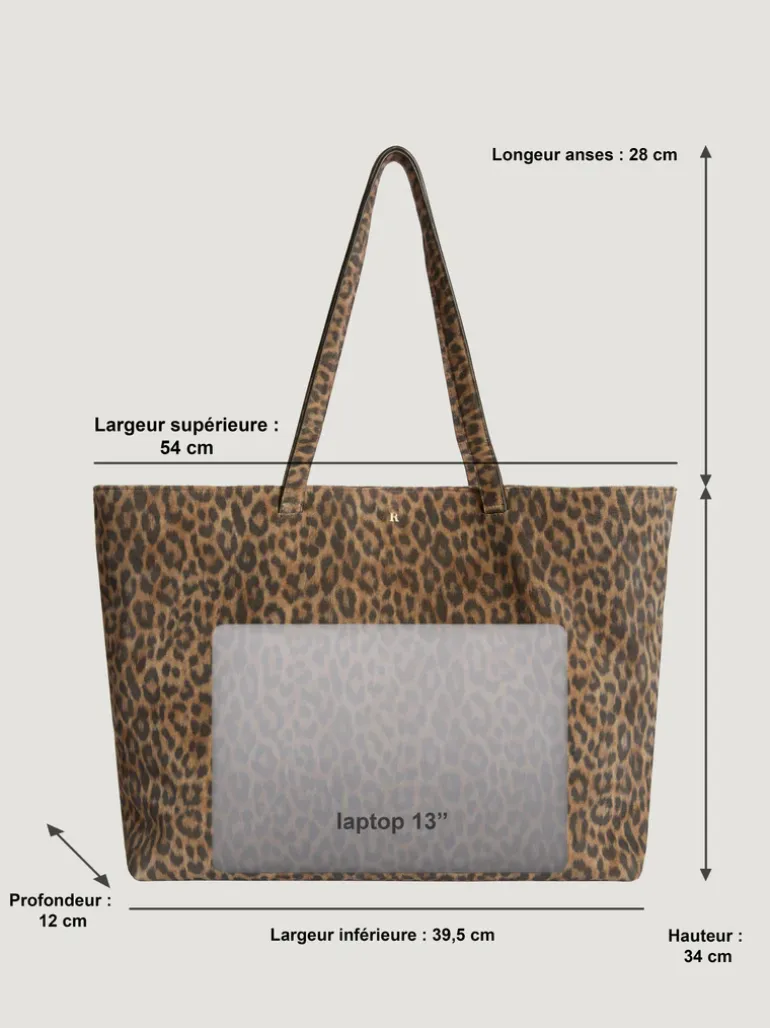 Sacs>Rouje Sac CABAS CrouteLéopard