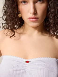 Tops>Rouje Top ALEXA UniBlanc