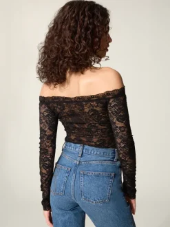 Tops>Rouje Top ROXANA DENTELLENOIR