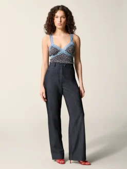 Tops>Rouje Top TACITA BLEUETMARINE