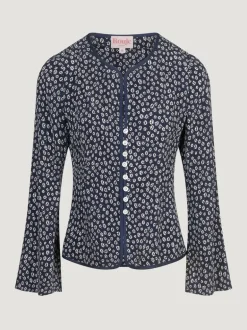 Tops>Rouje Top TEODORA BLEUETMARINE