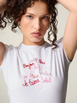 Tops>Rouje T-Shirt FERGUS BONJOURPARISBLANC