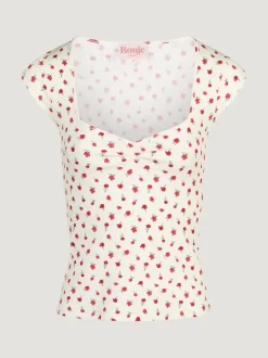 Tops>Rouje T-Shirt YUNA FLEURETTESAUVAGEECRU